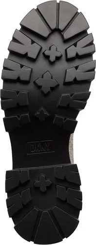 Vista 3 de DKNY Botas de combate de cuero liso metálico para mujer