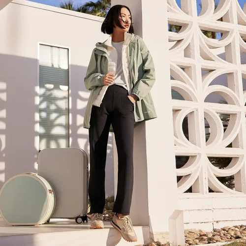 Vista 4 de Lands' End Pantalones activos de 5 bolsillos para mujer