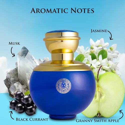 Vista 2 de Verse Deep Blue for Women EDP 3.4 fl oz - Acuerdos florales, afrutados y amaderados - Notas superiores de manzana, grosella negra y trébol aroma