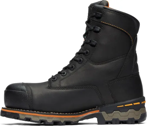 Vista 4 de Timberland PRO Boondock - Botas industriales impermeables para hombre, de 8 pulgadas, resistentes a pinchazos