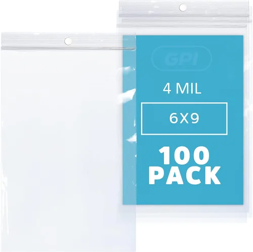 Vista 10 de GPI - Bolsas de plástico transparente con cremallera de 3" x 4", 100 unidades, bolsas de polietileno resistentes de servicio pesado de 4 mil