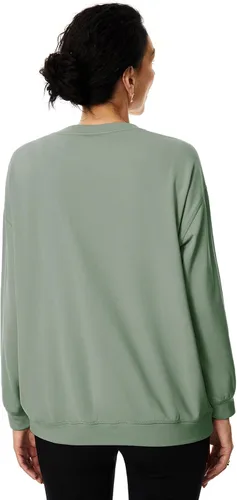 Vista 2 de Tapata Sudaderas de cuello redondo para mujer, suave y cómoda, con hombros caídos, ajuste holgado