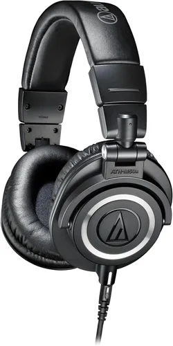 Vista 21 de Audio-Technica ATH-M50X - Auriculares profesionales para monitor de estudio, color negro, grado profesional, aclamado por la crítica, con cable