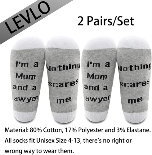 Vista 2 de LEVLO Calcetines para regalo para el día de la madre, regalo de graduación