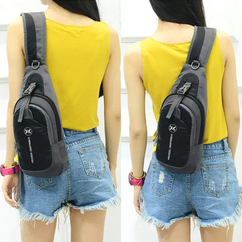Vista 7 de Peicees - Mochila tipo bandolera para viaje, bicicleta o gimnasio para hombre o mujer