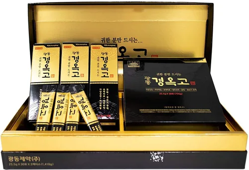 Vista 4 de Kwang-Dong Kyung-Ok-Go coreano nutritivo ginseng tónico individual juego de regalo (0.83 oz x 30 bolsas de palo) [60 onzas x 30 bolsas]