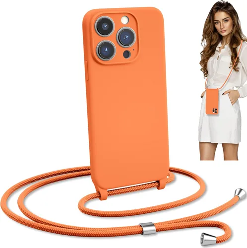 Vista 11 de Funda de teléfono con correa cruzada para iPhone 12 Pro Max, cuerda ajustable, cordón para el cuello del cinturón, cordón desmontable de cuerda