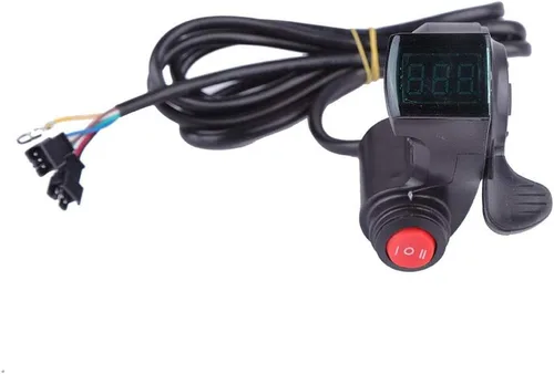 Vista 4 de Tbest Acelerador de pulgar, acelerador con pantalla, conjunto de control de velocidad del acelerador de pulgar de 12 V 99 V para scooter eléctrico
