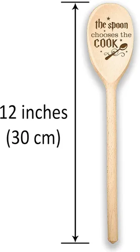 Vista 5 de Wizards - Juego de cucharas de madera inspiradas en magos con diseño de bruja grabada, regalos mágicos, regalo de cumpleaños con temática de mago