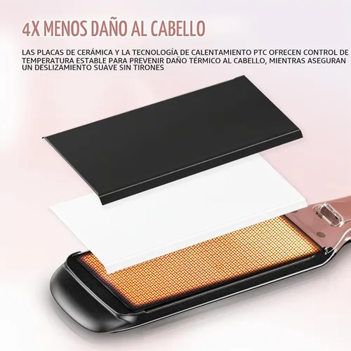 Vista 6 de DORISILK Juego de plancha plana de 500 grados de 1 pulgada y 1.75 pulgadas