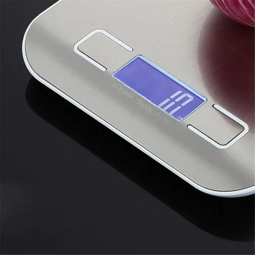 Vista 3 de TXY 0.04 oz/22.0 lbs báscula de cocina doméstica báscula electrónica de alimentos básculas dietéticas herramienta de medición Slim LCD Digital