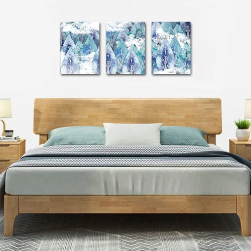 Vista 8 de Lienzo abstracto para pared de sala de estar, decoración de pared familiar para dormitorio, decoración de pared moderna para baño, colgar imágenes