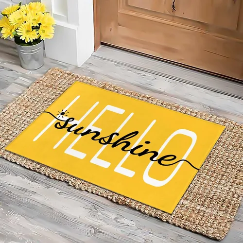 Vista 9 de Tapete bohemio con citas inspiradoras de 17 x 29 pulgadas, tapete decorativo de entrada, tapete de goma antideslizante, tapete lavable