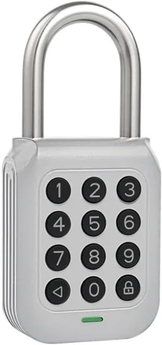 Vista 8 de Smart Padlock Alpha1 - Candado electrónico resistente, resistente a la intemperie, teclado digital, cerradura de botón con código, uso en exteriores
