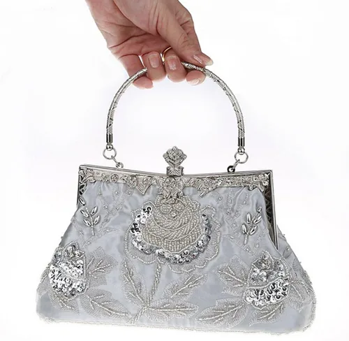 Vista 3 de Belsen Mujer clásico con abalorio Lentejuelas Noche Bolsos