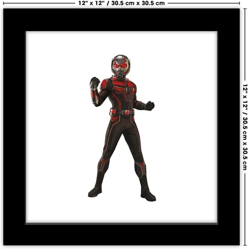 Vista 6 de Trends International Gallery Pops Marvel Ant-Man and the Wasp: Quantumania - Arte de pared Ant-Man, versión enmarcada en negro, 12 x 12 pulgadas