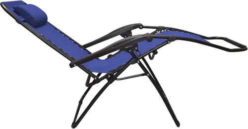 Vista 3 de Caravan Sports Silla reclinable Zero Gravity portátil al aire libre, plegable, para camping, césped, terraza, patio, piscina, para adultos, con Azul