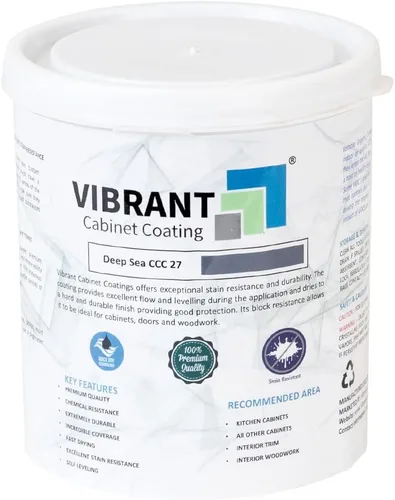 Vista 5 de Vibrant Pintura para gabinetes (cuarto de galón) – Pintura para gabinetes de cocina – Pintura duradera y duradera para gabinetes – Pintura
