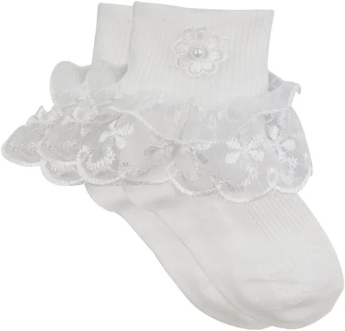 Vista 3 de Wrapables Lil Miss Daisy - Calcetines de doble capa con volantes (2 unidades)