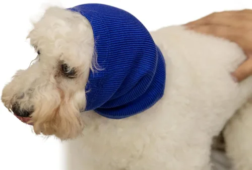 Vista 9 de Snood para gatos (paquete de 6), protección para la cabeza, hematoma, envoltura para las orejas, polaina para el cuello para gatos, azul, S