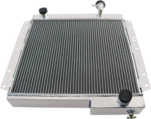 Vista 5 de Radiador de aluminio de 4 filas compatible con Toyota Land Cruiser FJ40 FJ45 3.9L/4.2L MT radiadores 71 72 73 74 75 76 77 78 79