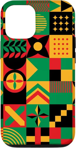 Vista 25 de Funda para iPhone 14 Pro Max con patrón tribal africano orgullo afroamericano historia negra