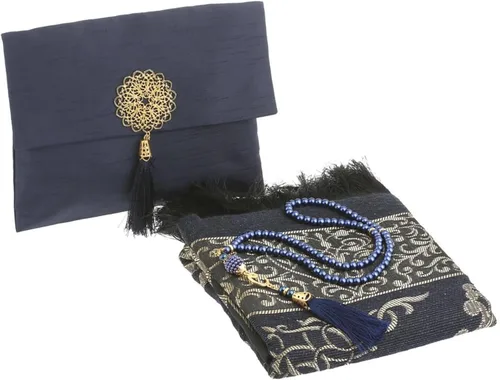 Vista 12 de Prien Alfombra de oración musulmana con Tasbih y bolsa portátil, regalo musulmán para mujeres y hombres, caja islámica Mubarak, juego de regalos