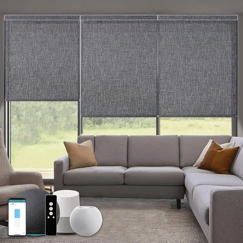 Vista 35 de Persianas enrollables inteligentes, persianas enrollables con cable 1% de apertura, compatibles con Google Home Alexa, persianas automáticas 1%