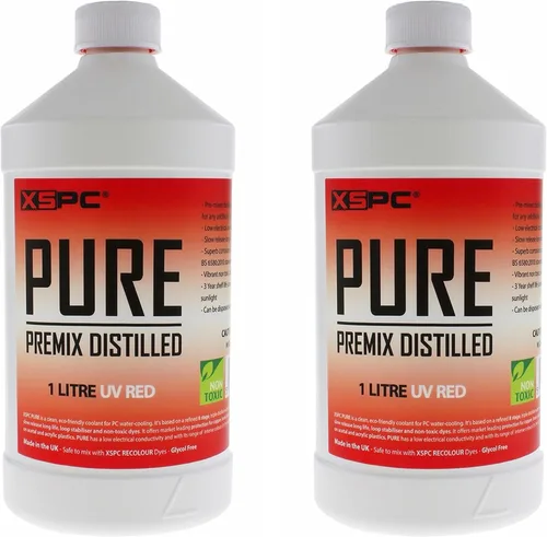Vista 12 de XSPC Pure Premix - Refrigerante destilado para PC, 1 litro, transparente, paquete de 2