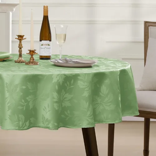Vista 27 de Romanstile Mantel rectangular de jacquard de primavera, impermeable, diseño floral de damasco, manteles decorativos de tela pesada para cenas