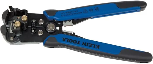 Vista 7 de Klein Tools 80013 Pelacables / Crimpadora de trinquete, kit de herramientas de crimpado eléctrico con pelacables automático y crimpadora