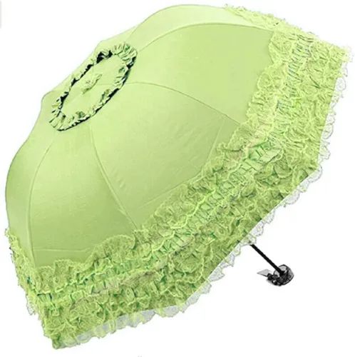Vista 35 de WENDIN Sombrilla de encaje plegable vintage Paraguas gótico lluvia Anti-UV protección de encaje parasol cúpula Foto Props niñas sombrilla paraguas