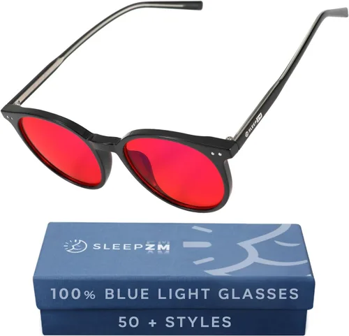 Vista 39 de Sleep ZM Blue Light Blocking & Light Sensitivity Glasses - 8 Lens Types for Comfort, Relaxation, Sleep & Relief - 50+ Styles