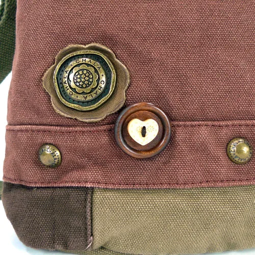 Vista 3 de Chala Bolso Parche Crossbody HORSE Malva Púrpura Violeta Bolso Lona, Púrpura