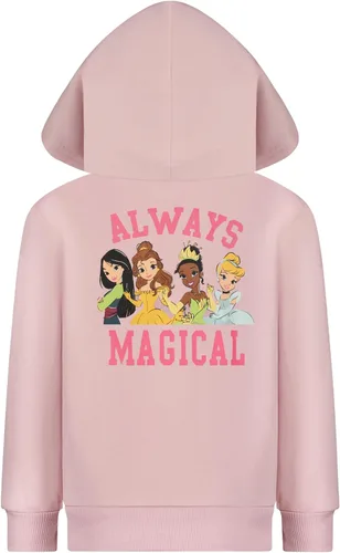 Vista 3 de Disney Princess Girls Cenicienta, Belle, Tiana y Mulan - Conjunto de camiseta y pantalón para niños pequeños y grandes - Rosa