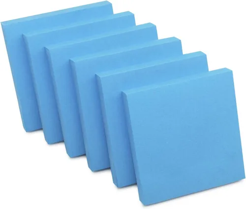 Vista 13 de Notas adhesivas de 3 x 3 pulgadas, 6 colores brillantes, 12 blocs de notas autoadhesivas, 100 hojas/bloc, total de 1200 hojas