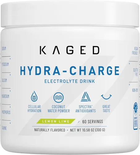 Vista 17 de Kaged Polvo de Hidratación con Electrolitos Hydracharge Manzana Lima Bebida Deportiva para Hombres y Mujeres Pre, Post, Intra Entrenamiento