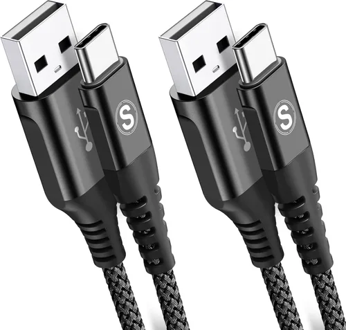 Vista 11 de sweguard Cable USB a USB C [2 unidades, 3.3 pies] de nailon trenzado USB A a tipo C, cable de carga rápida para iPhone 17, 16, 15 Pro Max, Samsung