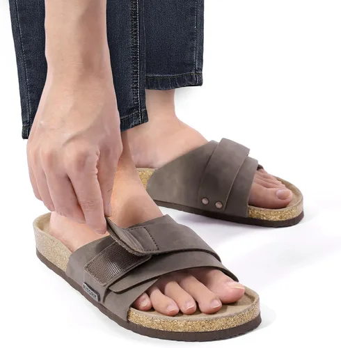 Vista 7 de FITORY Sandalias planas para mujer con correas ajustables, puntera abierta, talla 6-11