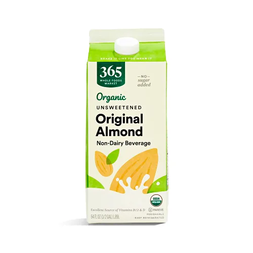Vista 15 de 365 de Whole Foods Market - Leche de almendra orgánica sin endulzar de vainilla, envase de 32 onzas líquidas