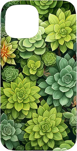 Vista 6 de Succulent Plant Botanical Green Floral Pattern Flower Cactus Case for iPhone 17