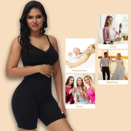 Vista 6 de Faja moldeadora para mujer, con control de abdomen, sin costuras, cintura alta, moldeador de muslos