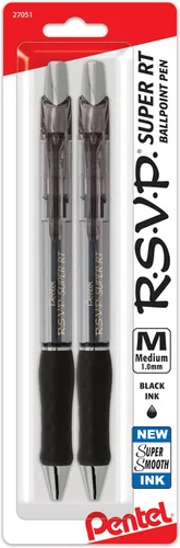 Vista 5 de Pentel RSVP Bolígrafo retráctil súper suave, surtido, paquete de 8 (BX480BP8M)