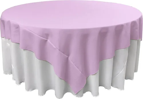 Vista 76 de LA Linen. Mantel cuadrado de popelina de poliéster