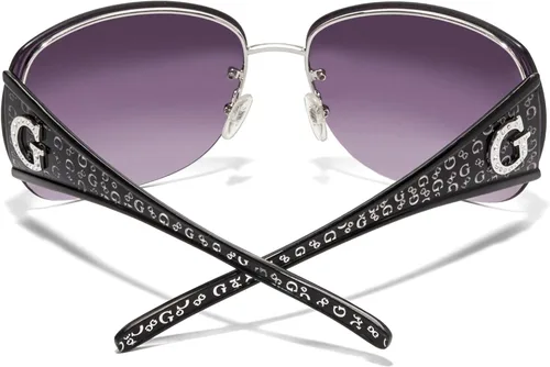 Vista 3 de GUESS Factory Rimless Shield - Lentes de sol para mujer, Oro Rosa