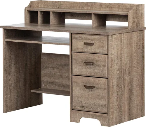 Vista 14 de South Shore Versa - Escritorio para computadora con gabinete, arce gris