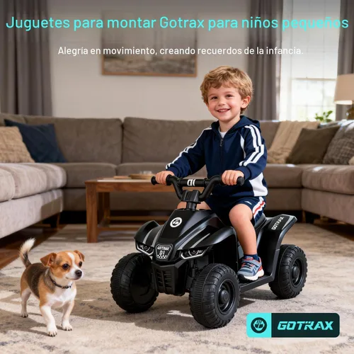 Vista 8 de Gotrax Juguetes de paseo RT1 para niños pequeños de 1.5 a 4, batería segura de plomo de 12 V de hasta 80 minutos, 2 engranajes hacia adelante/atrás