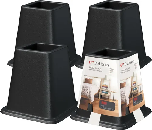 Vista 9 de Elevadores de muebles de cama de 4 pulgadas, elevadores de cama resistentes, elevadores de muebles para cama, sofá, escritorio, silla, extensores