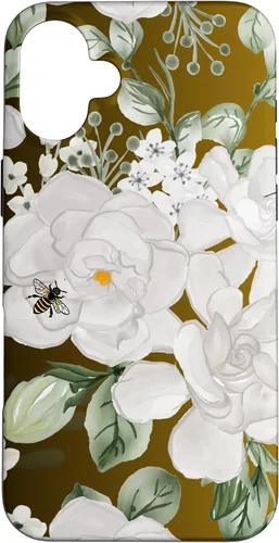 Vista 23 de Funda para iPhone 16 White Gardenia's Nectar Flowing Over