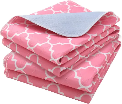 Vista 22 de OUTCREATOR® Almohadillas de cama lavables de 34" x 56" (paquete de 2), protector de colchón para incontinencia, almohadillas impermeables
